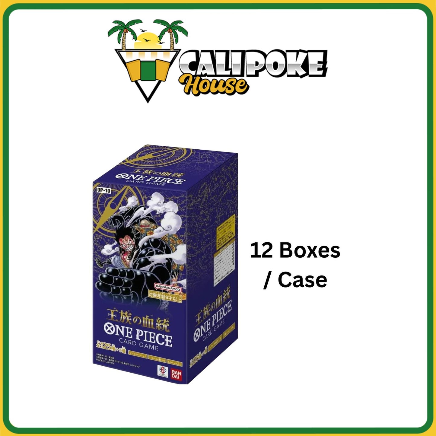 Case One Piece Trading Card Game OP-10 Booster Box Royal Blood Japanese Sealed (each case contains 12 boxes)