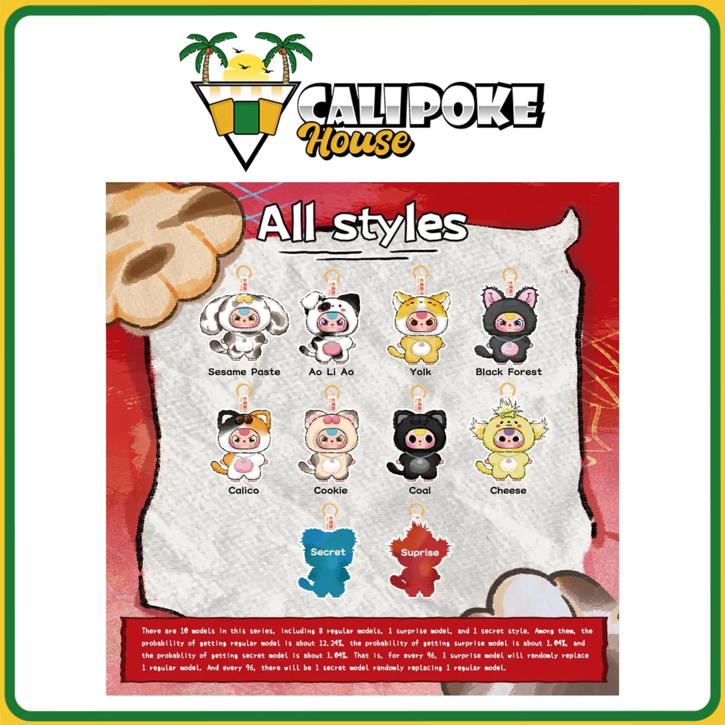 Baby Three Cats and Dogs Series Vinyl Plush Blind Box