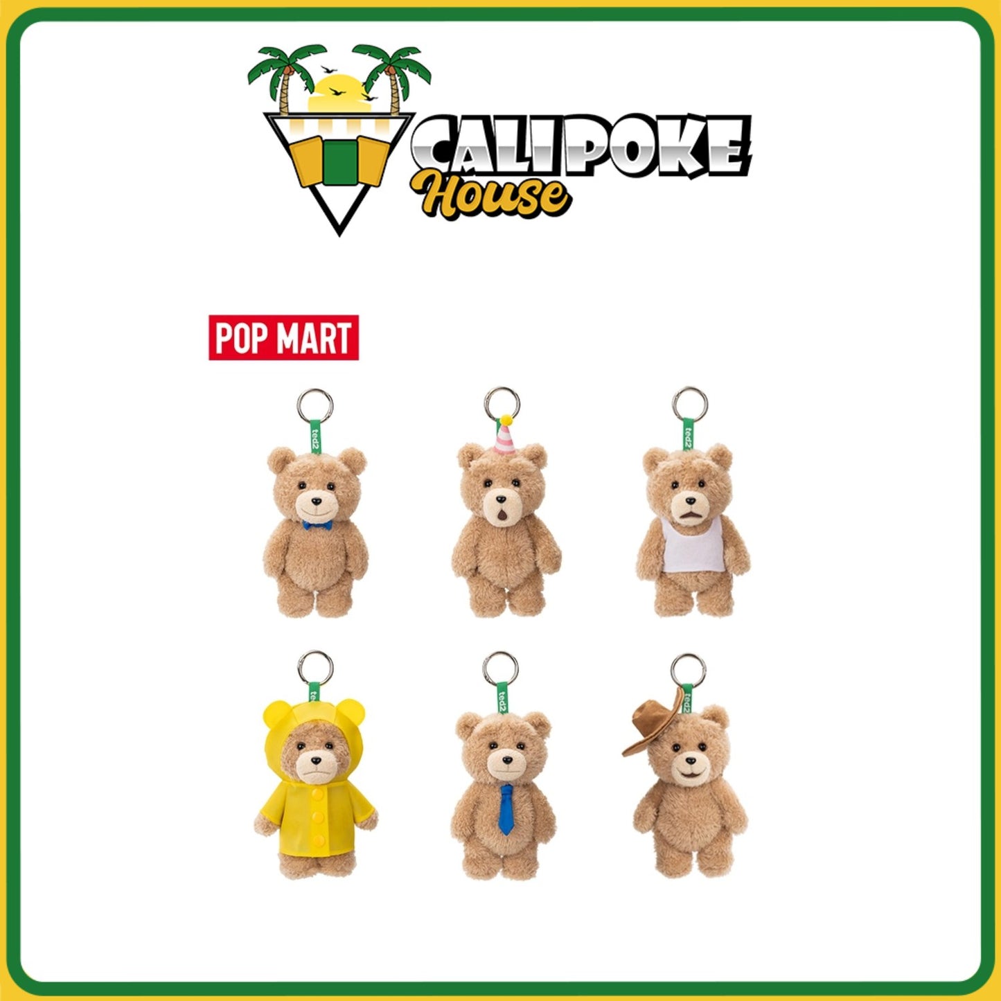 Pop Mart Ted 2 Teddy Bear Action Plush Pendant Blind Box