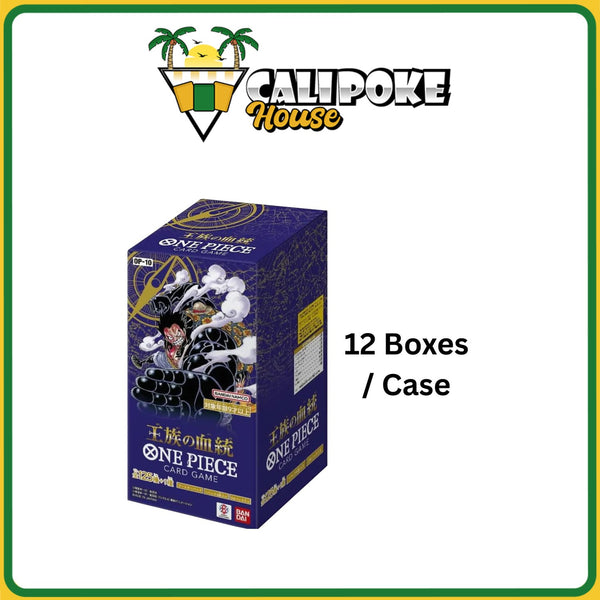 Case One Piece Trading Card Game OP-10 Booster Box Royal Blood Japanese Sealed (each case contains 12 boxes)