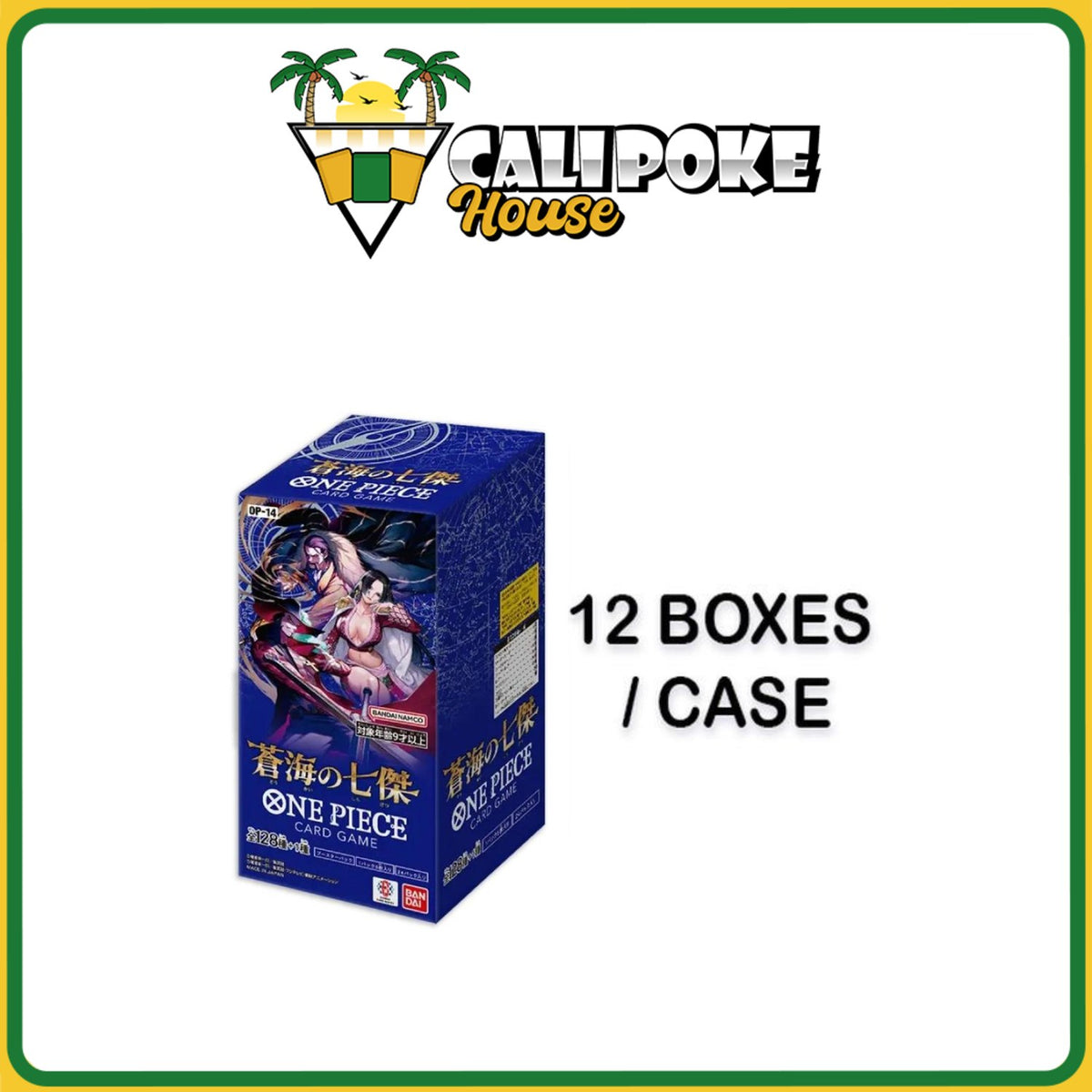 Case One Piece Trading Card Game OP-14 Booster Box The Azure Sea's Seven Japanese Sealed (each case contains 12 boxes)