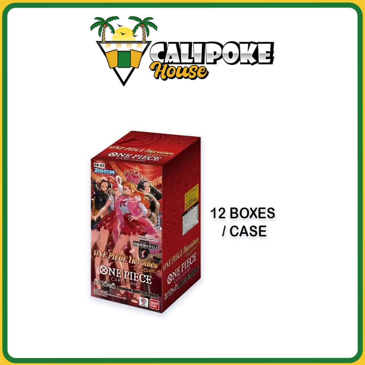 Case One Piece Trading Card Game EB-03 Heroines Edition Booster Box Japanese Sealed (each case contains 12 boxes)