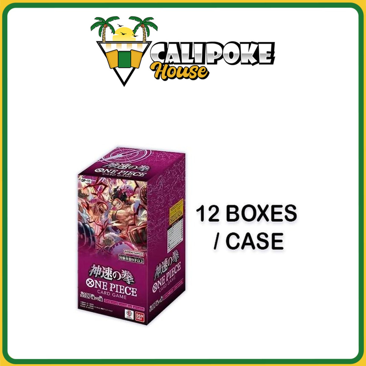 Case One Piece Trading Card Game OP-11 Booster Box A Fist of Divine Speed Japanese Sealed (each case contains 12 boxes)