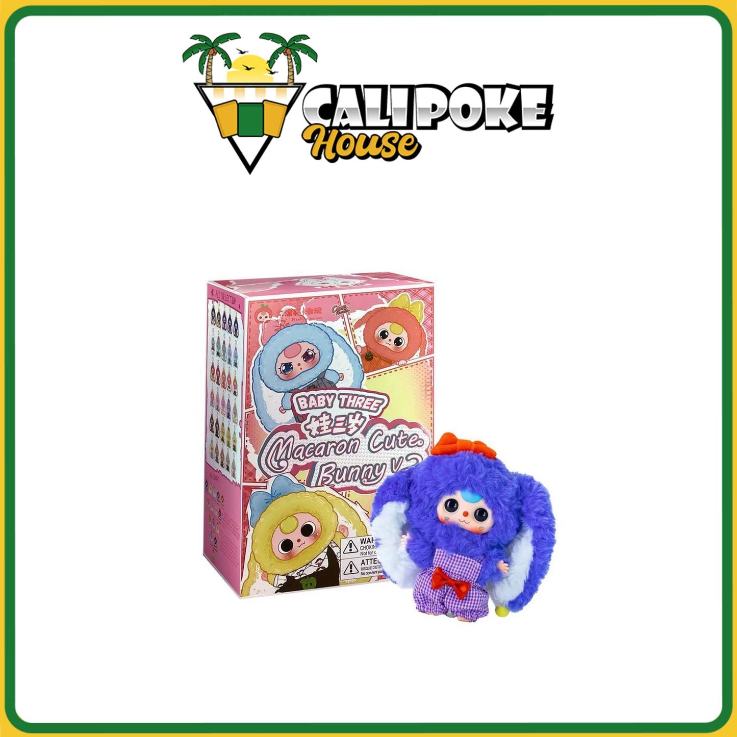 Baby Three Rabbit Macaron Cute Bunny Series 2 Vinyl Plush Blind Box