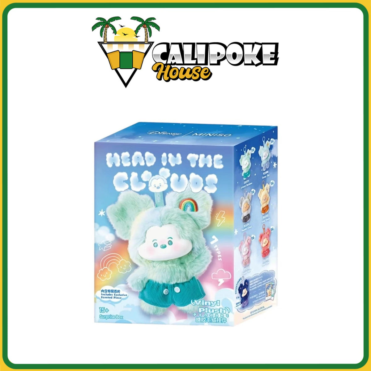 Miniso Mickey Head In The Clouds Vinyl Plush Pendant Blind Box