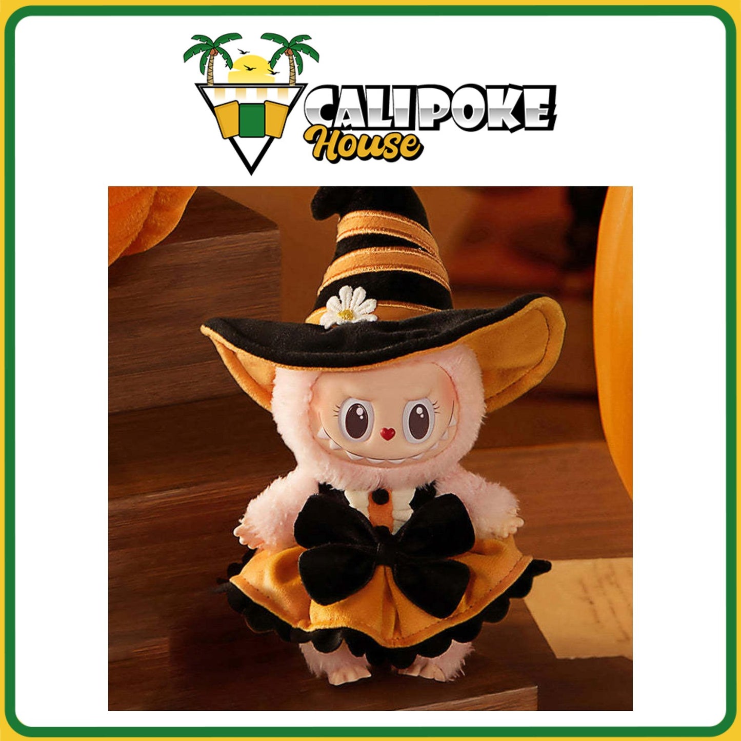 Pop Mart The Monsters Labubu Mokoko Magic of Pumpkin Vinyl Plush Pendant