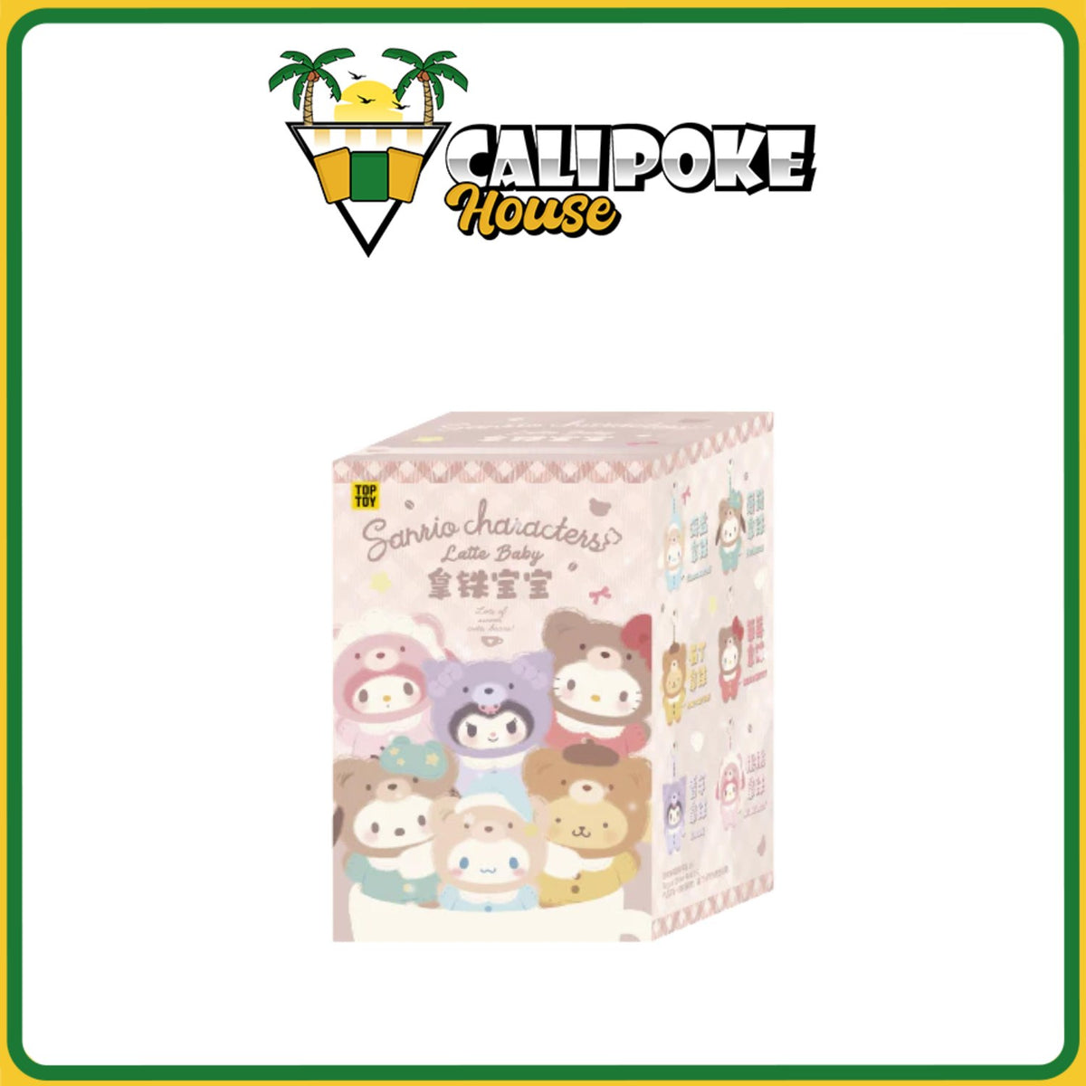Top Toy Sanrio Latte Baby Series Vinyl Plush Keychain Blind Box