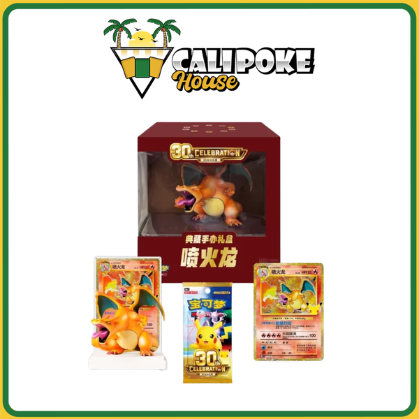 Pokemon Trading Card Game 30thC Chinese 30th Celebration Charizard Collectible Figure Gift Box [Simplified Chinese]
