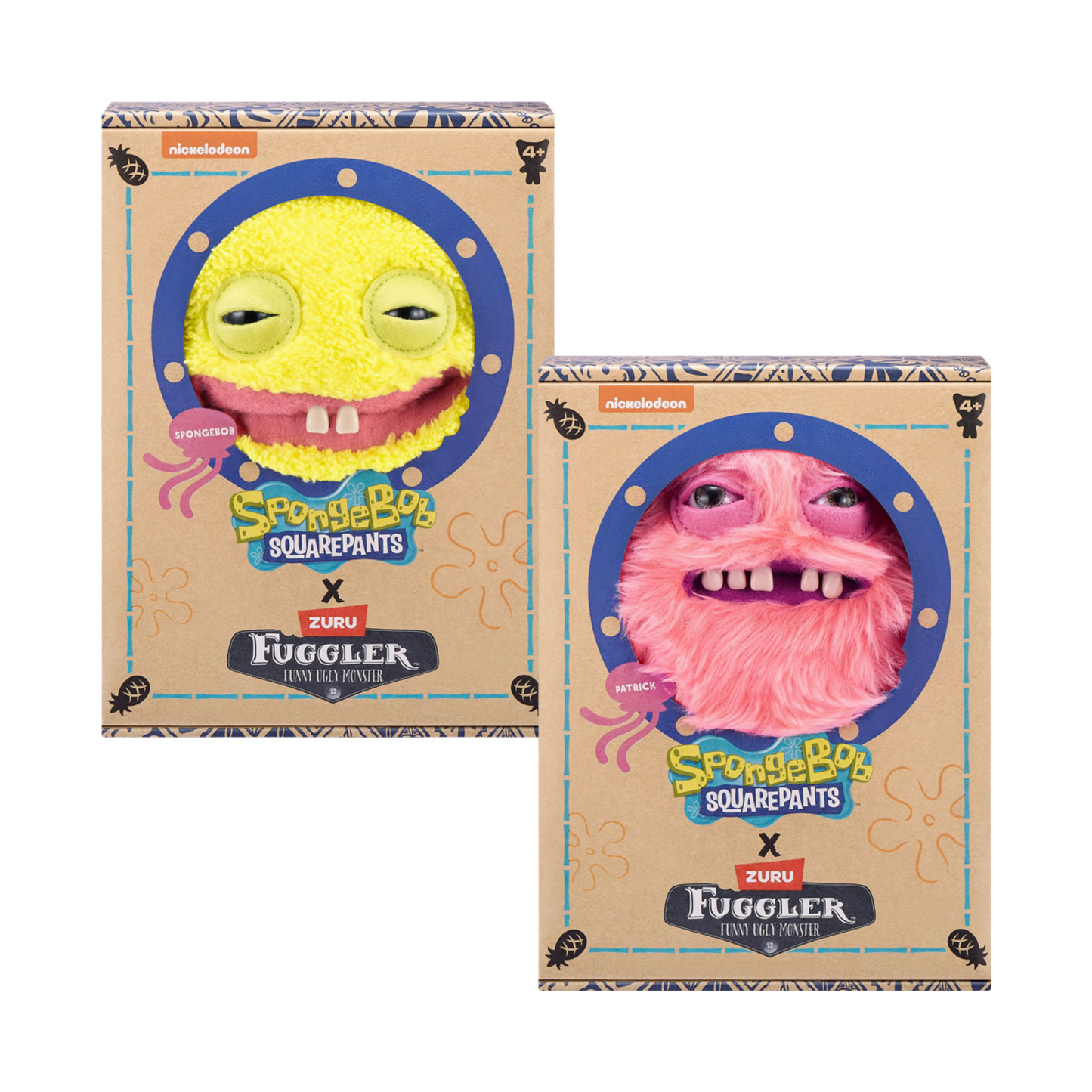 ZURU Fugglers Spongebob and Patrick 9" Plushies