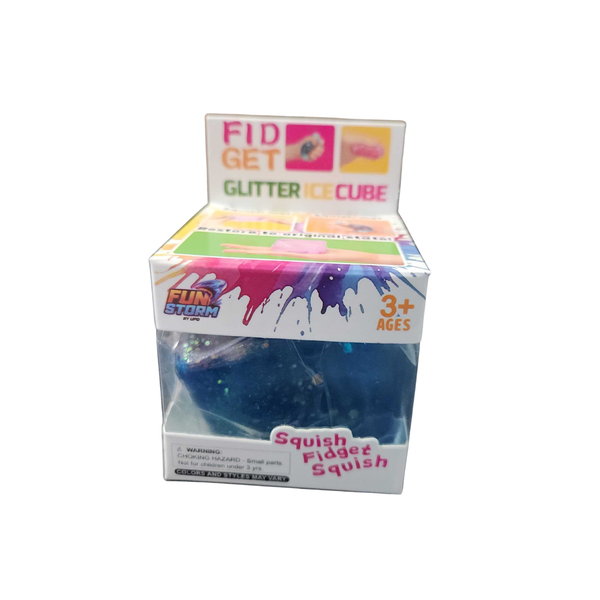 Fun Storm Squishy Glitter Cubes - Set of 4 (Medium)