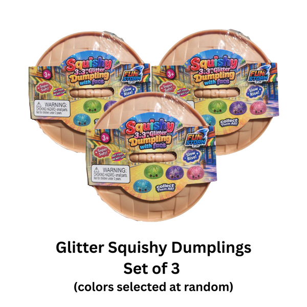 Fun Storm Mystery Squishy Glitter Dumplings Blind Box (3 pcs)