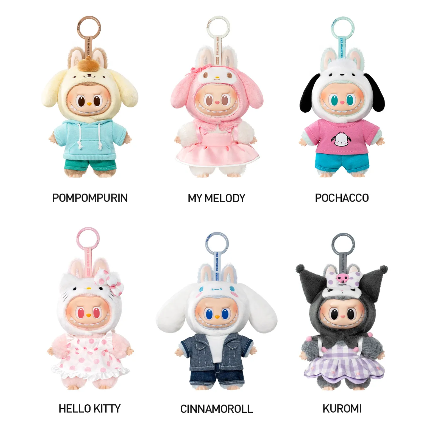 Case Pop Mart The Monsters (Labubu) x Hello Kitty and Friends Series Vinyl Plush Pendant Blind Box