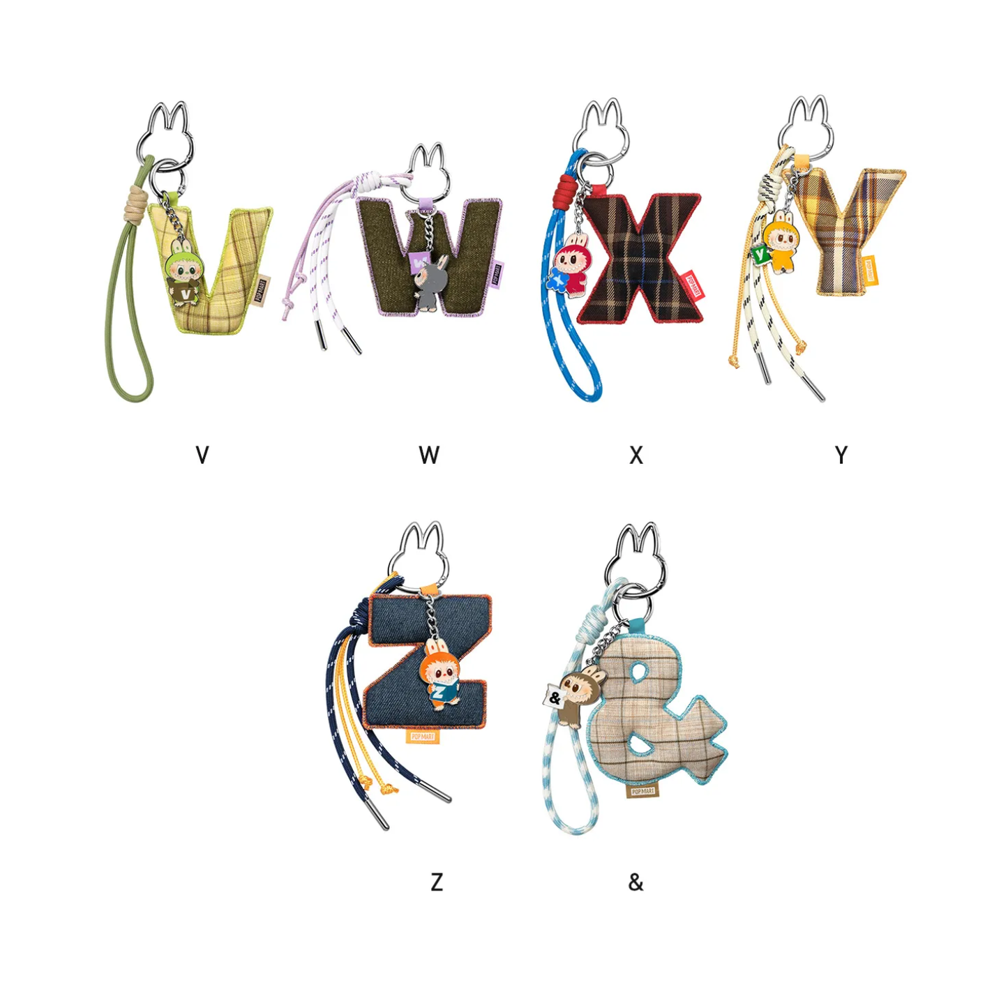 Pop Mart THE MONSTERS (Labubu) V4 Pin for Love Series - N-Z Letter Case