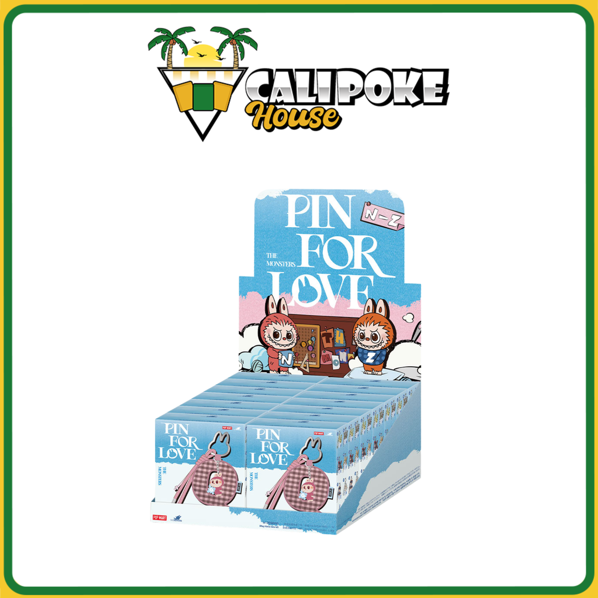 Pop Mart THE MONSTERS (Labubu) V4 Pin for Love Series - N-Z Letter Case