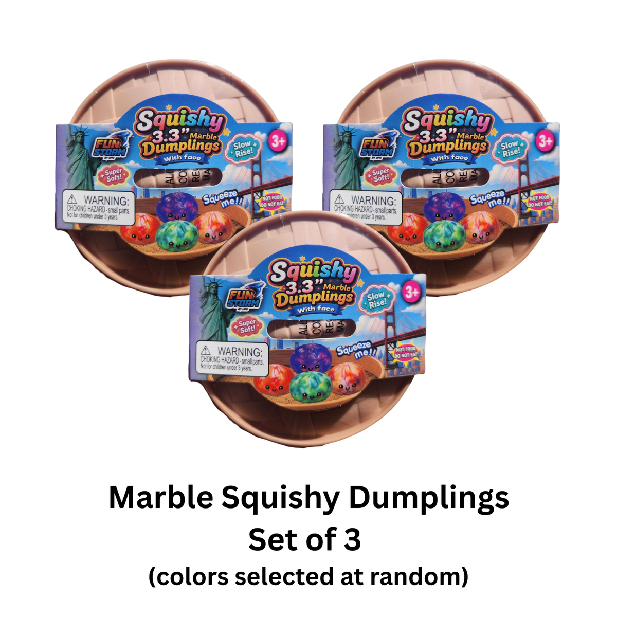 Fun Storm Mystery Squishy Marble Dumplings Blind Box (3 pcs)