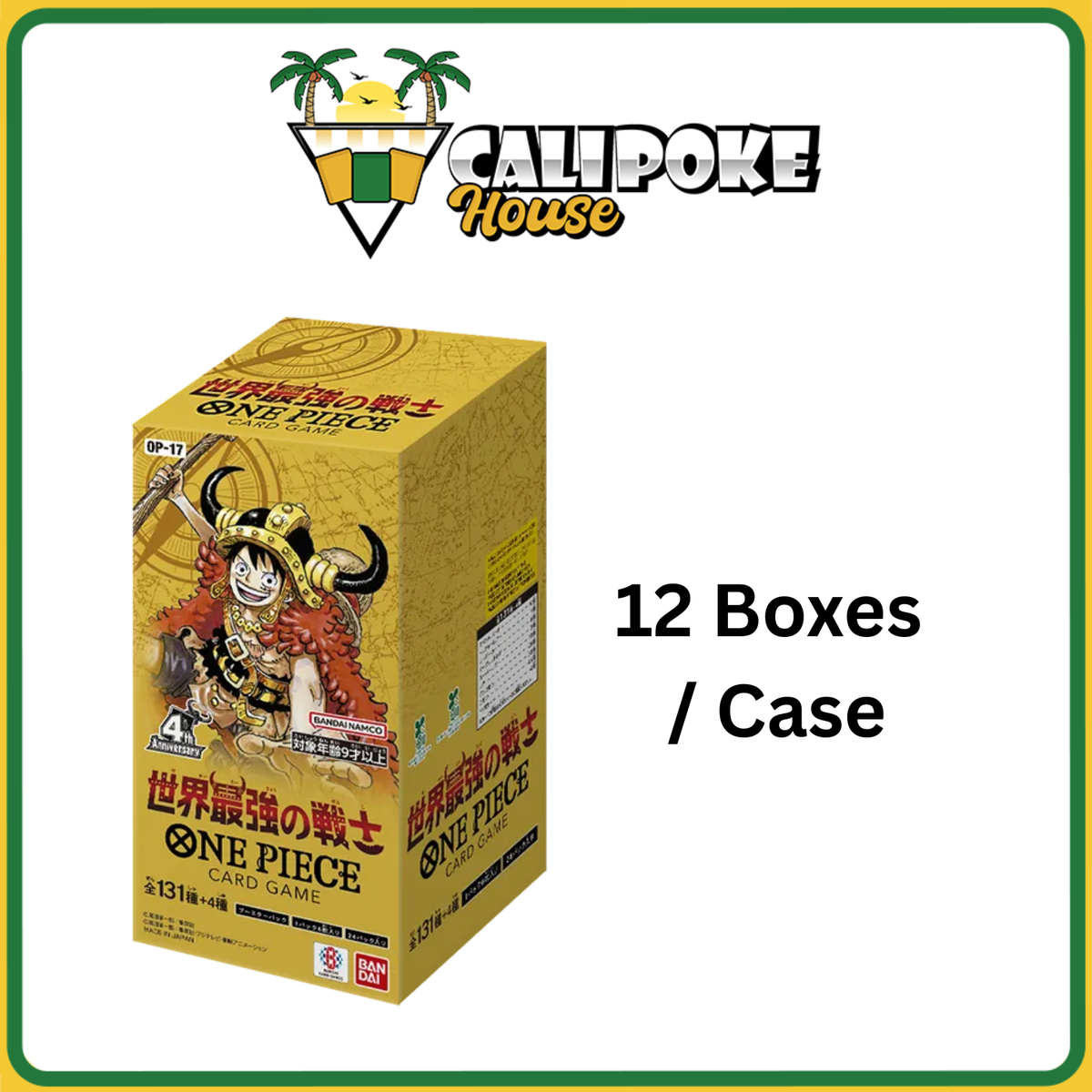 [PRE-ORDER] Case One Piece Trading Card Game OP-17 Booster Box The World's Strongest Warriors Japanese Sealed (each case contains 12 boxes)